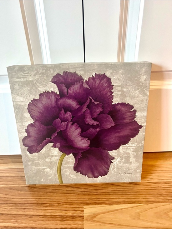Ariane Martine Other - Purple Floral Wall Art Canvas - Decorative Bloom Print